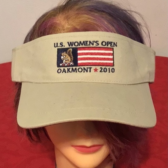 VTG US Women's Open 2010 Oakmont PA AHEAD Golf Visor Hat Cap OSFA Strapback New - Picture 2 of 6